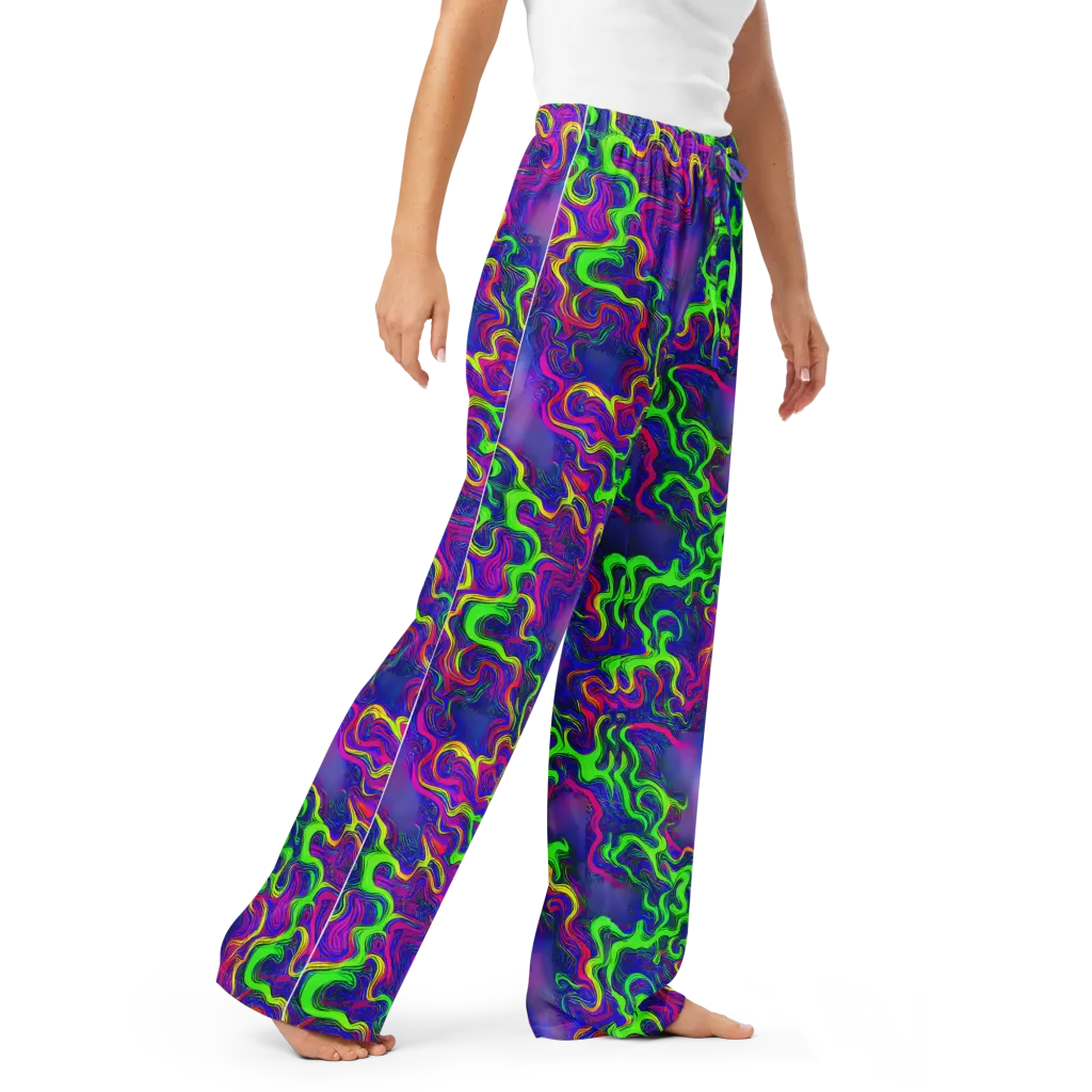 Electric Ribbons on Women's Pajama Pants — Right Front