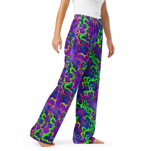 Electric Ribbons on a Women's Pajama Pants