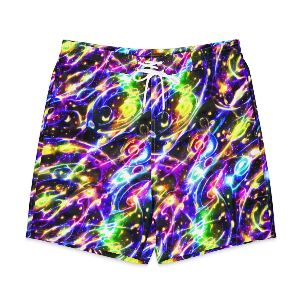 Prismatic Storm on Men's Board Shorts — Front
