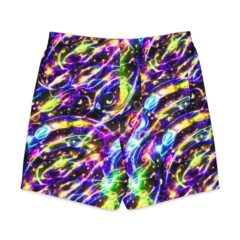 Prismatic Storm on Men's Board Shorts — Back