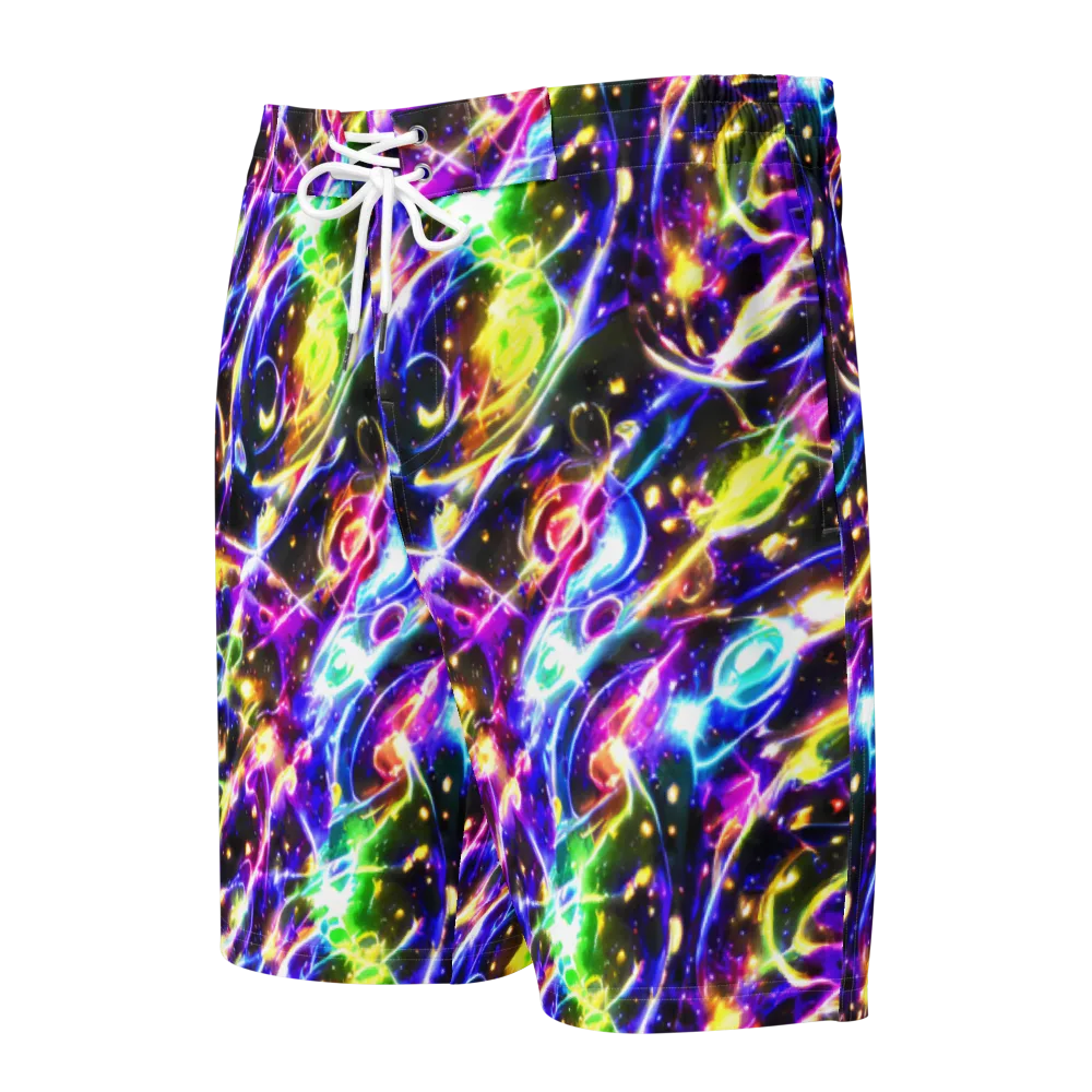 Prismatic Storm on Men's Board Shorts — Front