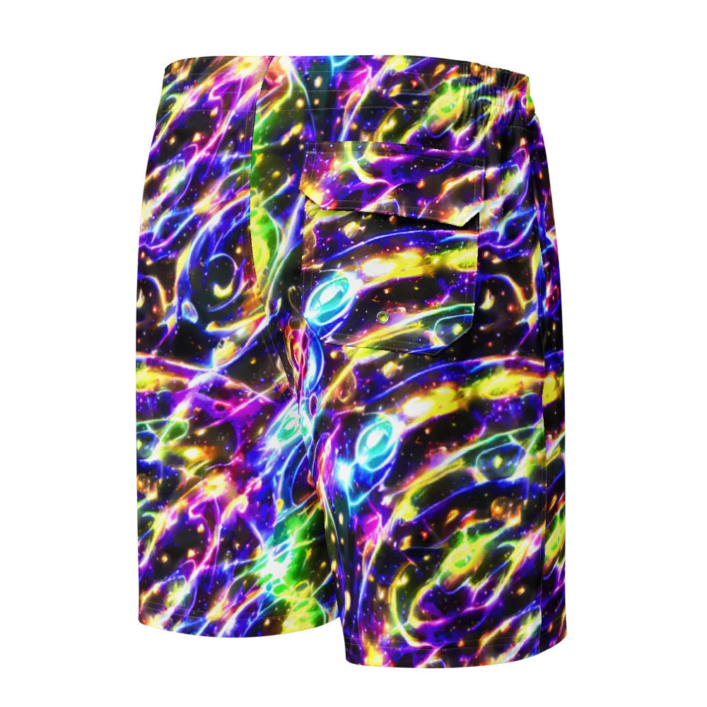 Prismatic Storm on Men's Board Shorts — Back