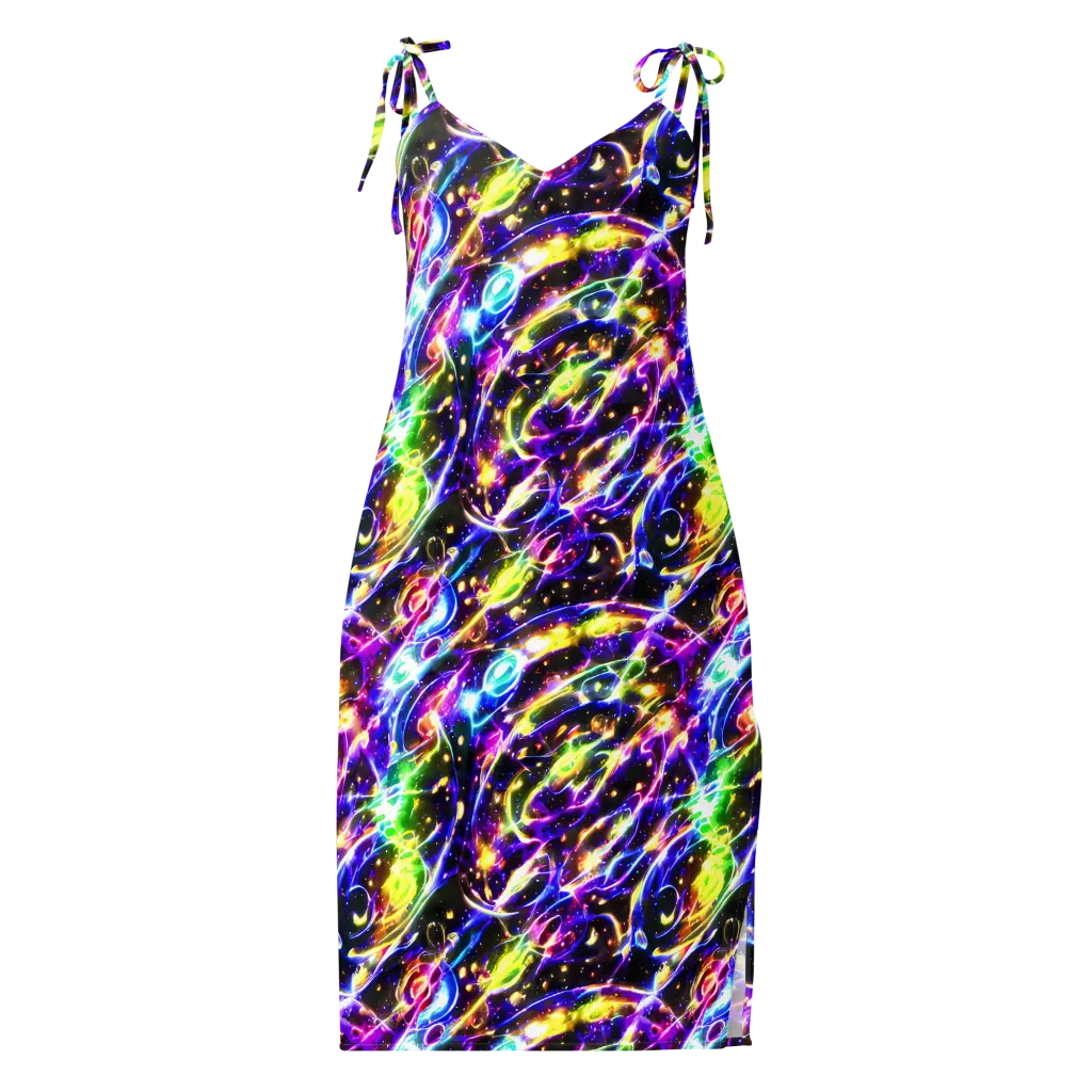 Prismatic Storm on Slip Dress — Front