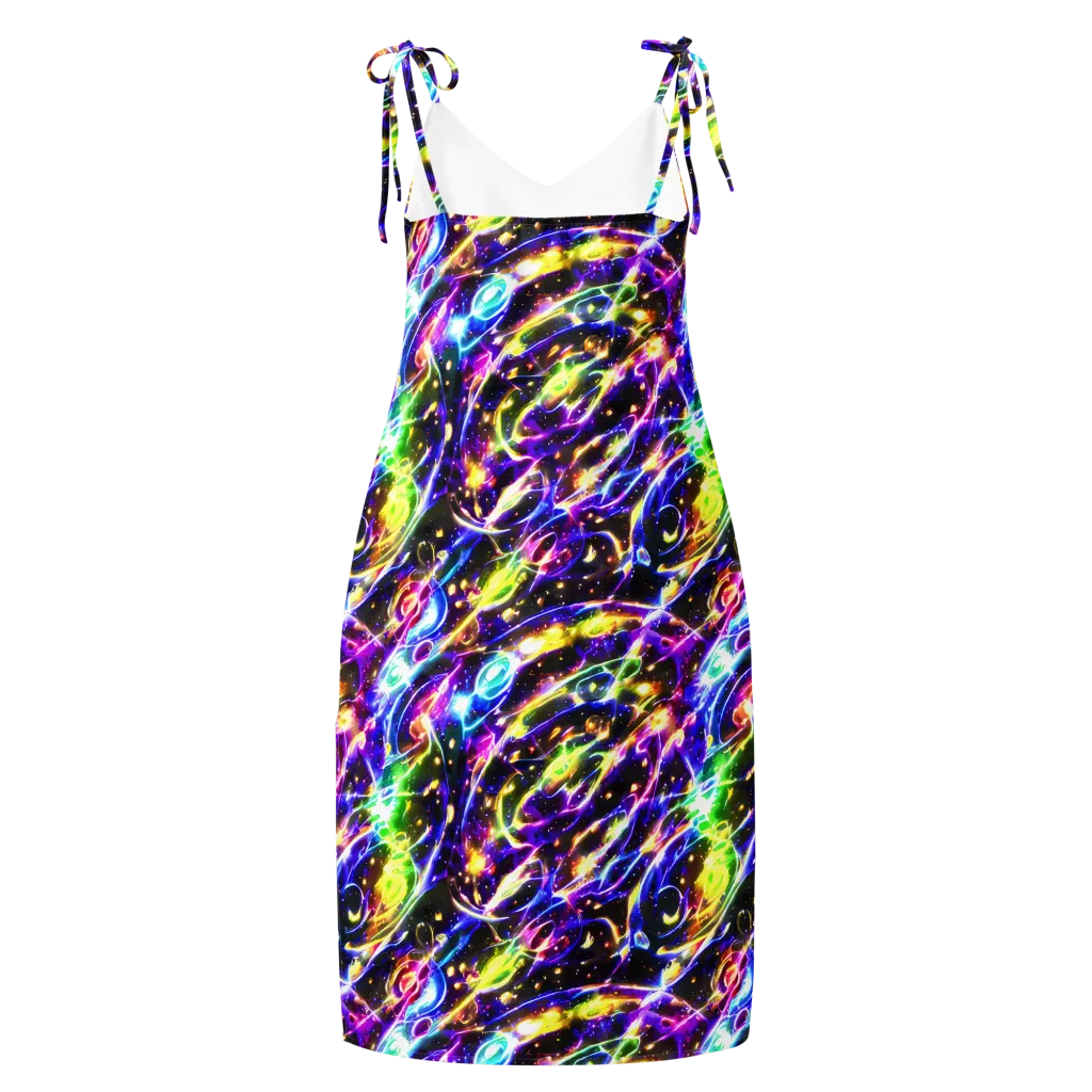 Prismatic Storm on Slip Dress — Back