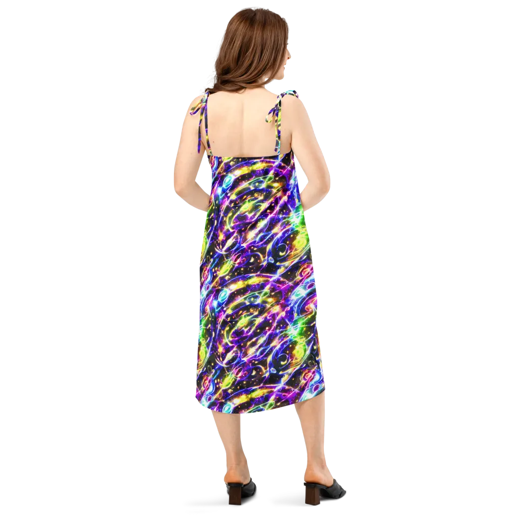 Prismatic Storm on Slip Dress — Back