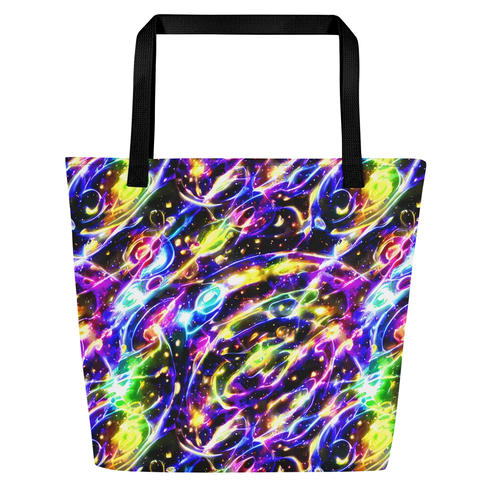 Prismatic Storm on Large Tote Bag W/ Pocket — Front