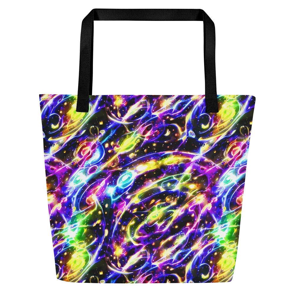 Prismatic Storm on Large Tote Bag W/ Pocket — Front