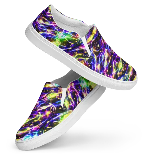 Prismatic Storm on a Women's Slip-On Canvas Shoes