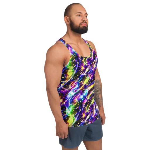 Prismatic Storm on a Men's Tank Top