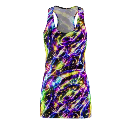 Prismatic Storm on a Racerback Dress