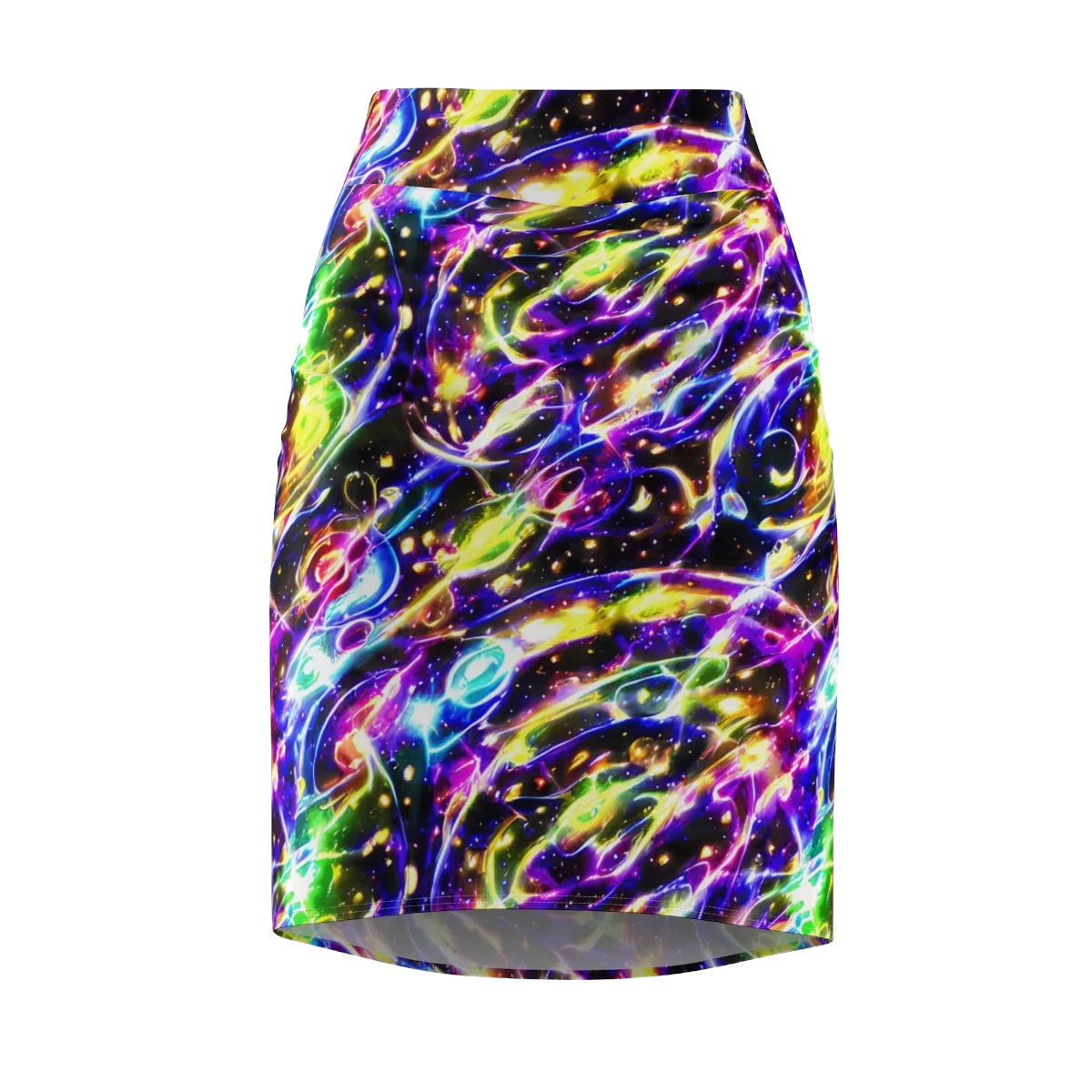 Prismatic Storm on Pencil Skirt — Front
