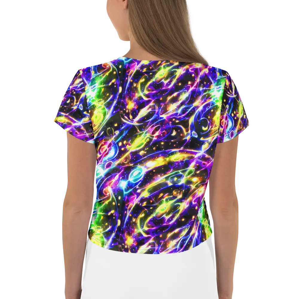 Prismatic Storm on Crop Tee — Back