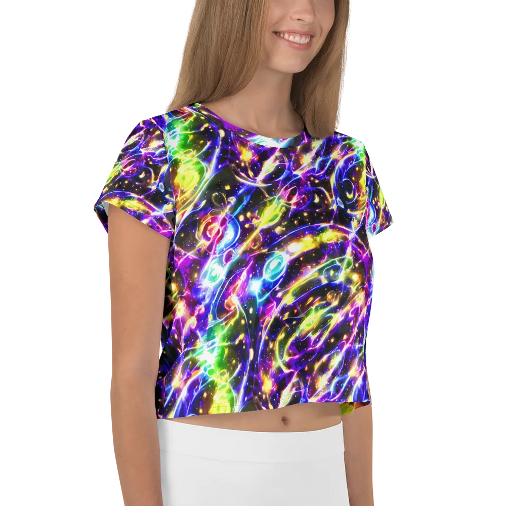 Prismatic Storm on Crop Tee — Right