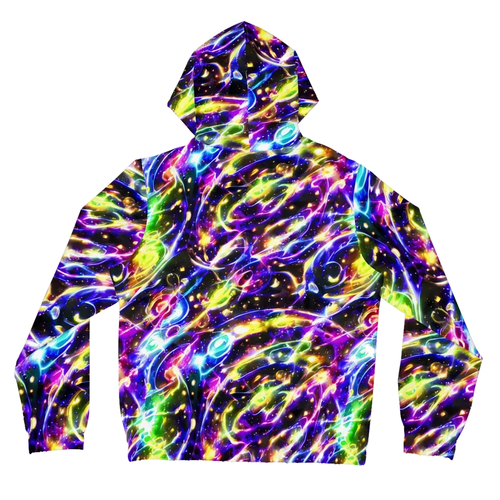Prismatic Storm on Women's Full-Zip Hoodie — Back