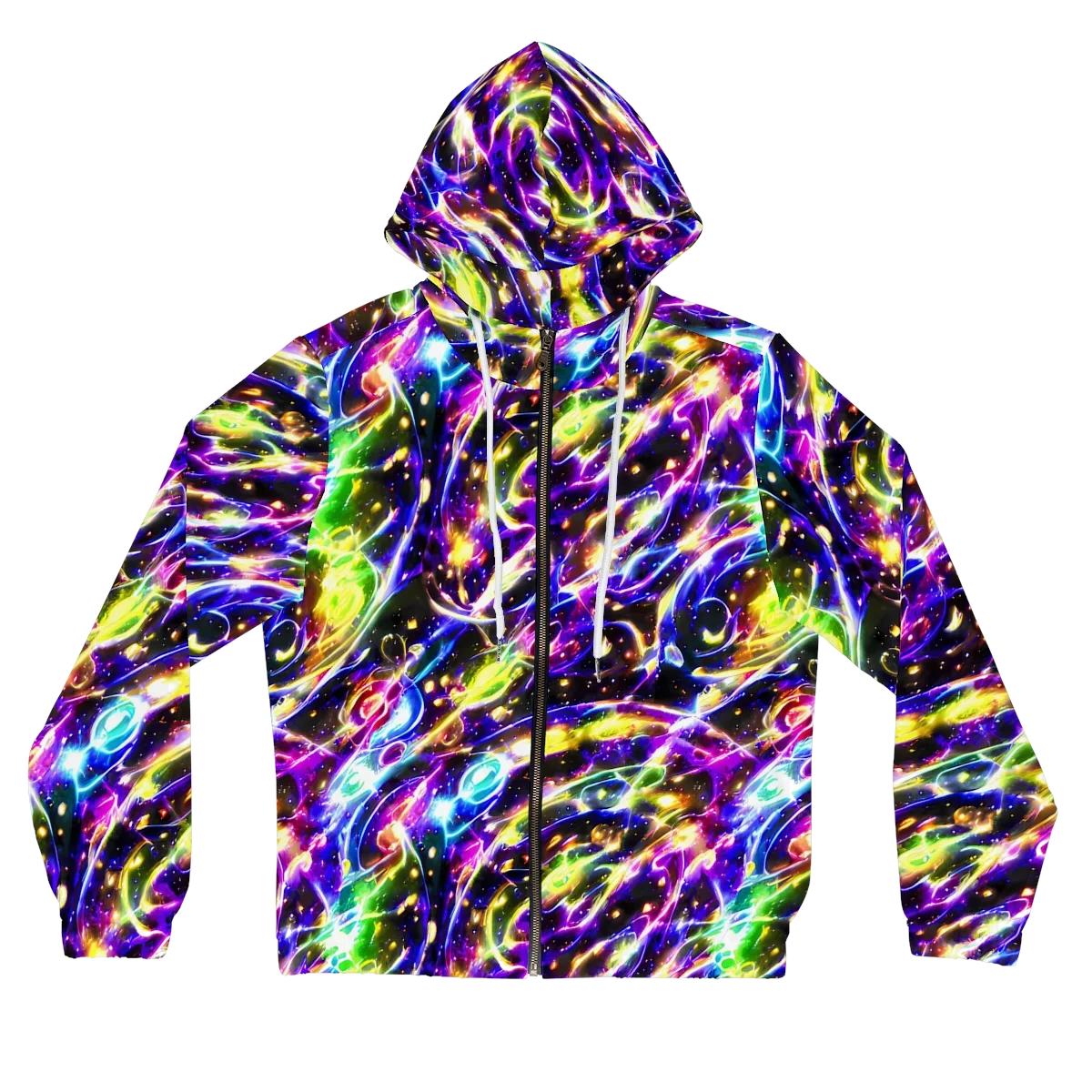 Prismatic Storm on Women's Full-Zip Hoodie — Front