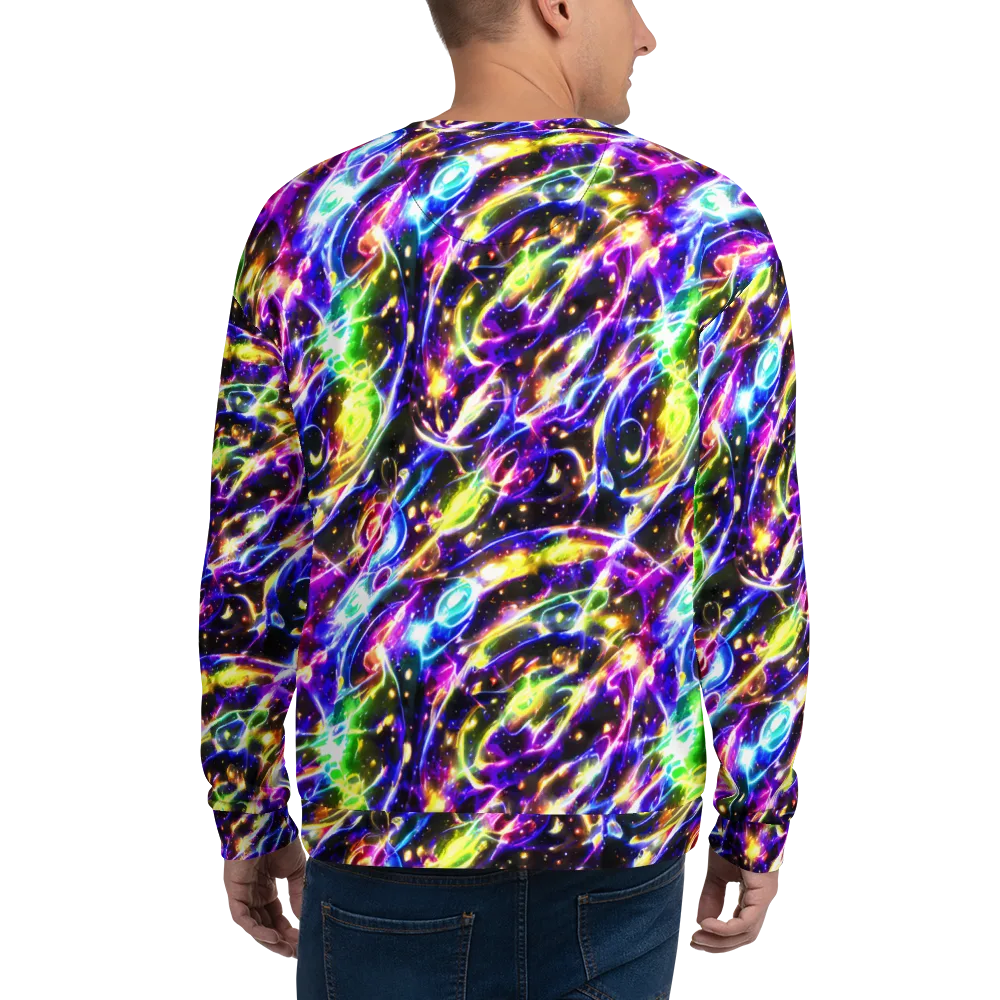 Prismatic Storm on Sweatshirt — Back