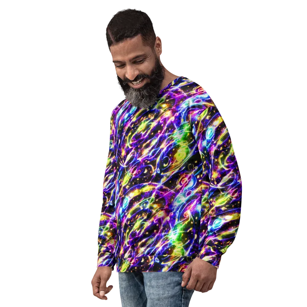 Prismatic Storm on Sweatshirt — Left Front