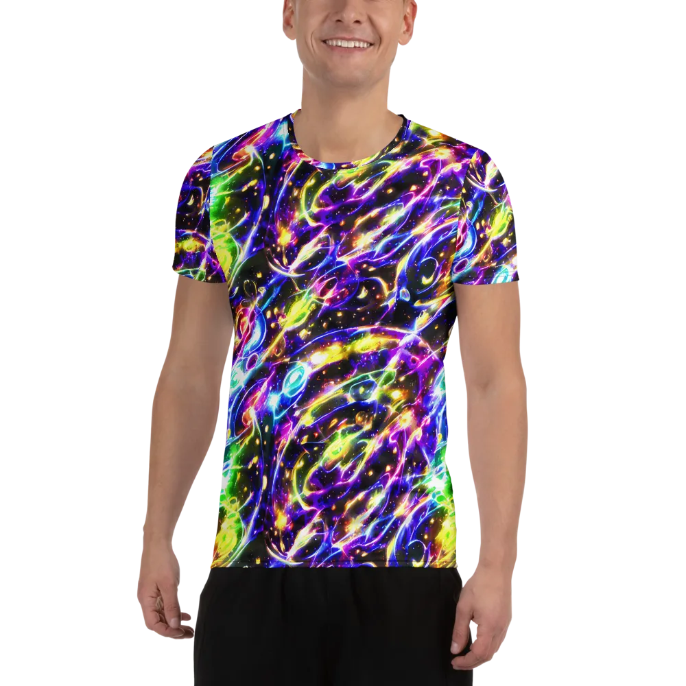 Prismatic Storm on Men's Athletic T-Shirt — Front