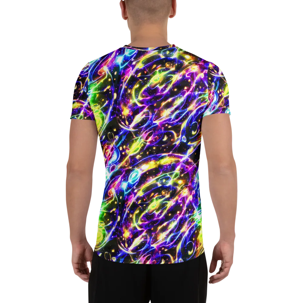 Prismatic Storm on Men's Athletic T-Shirt — Back