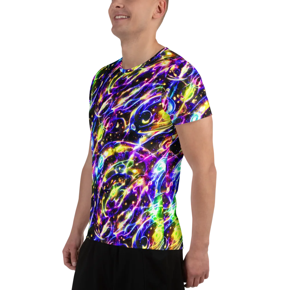 Prismatic Storm on Men's Athletic T-Shirt — Left