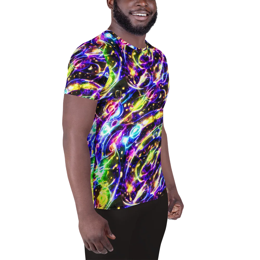 Prismatic Storm on Men's Athletic T-Shirt — Right