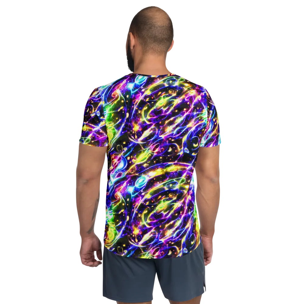 Prismatic Storm on Men's Athletic T-Shirt — Back