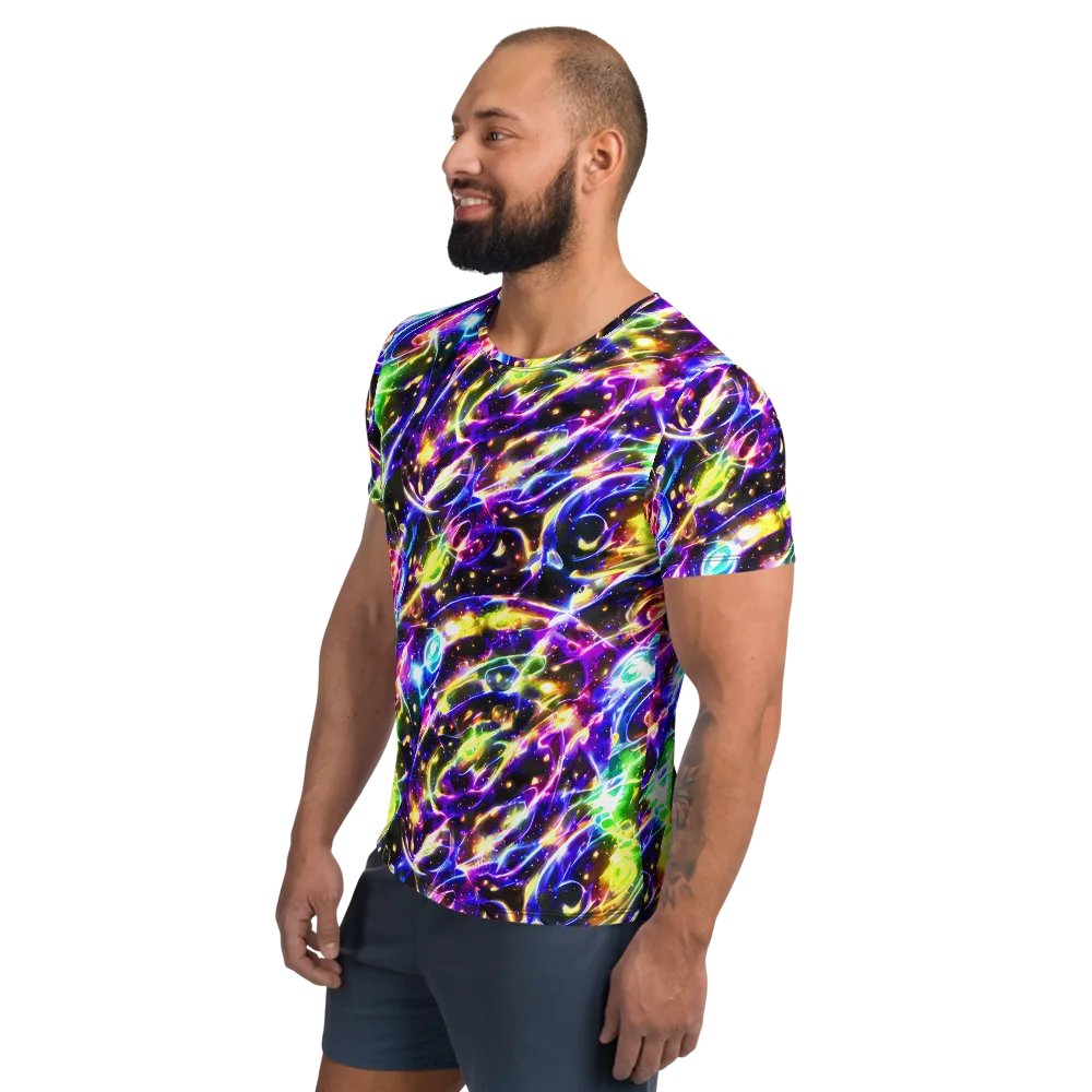 Prismatic Storm on Men's Athletic T-Shirt — Left