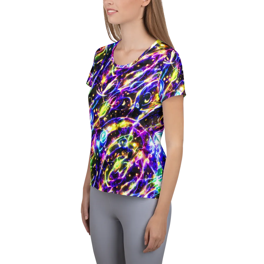 Prismatic Storm on Women's Athletic T-Shirt — Left