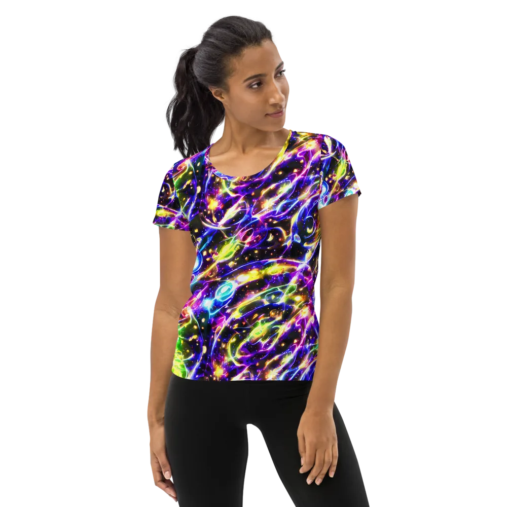 Prismatic Storm on Women's Athletic T-Shirt — Front