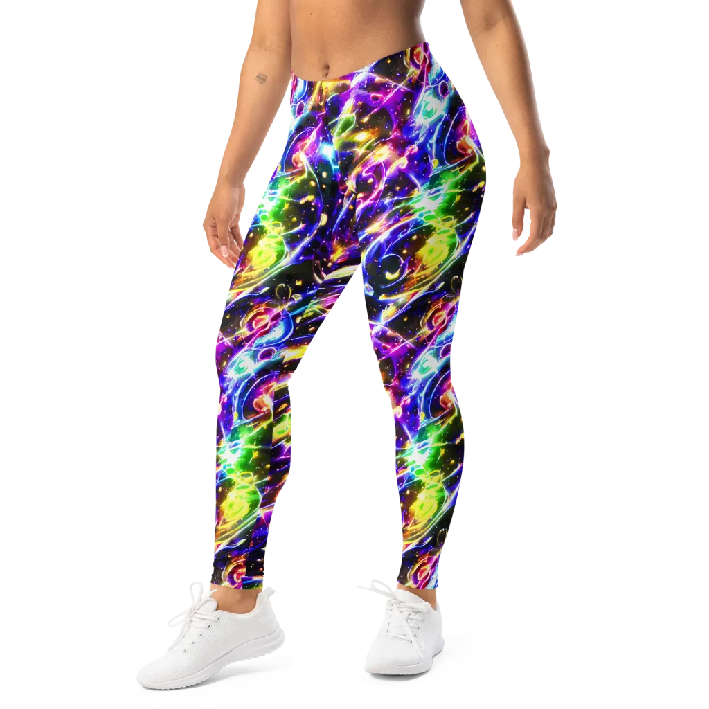 Prismatic Storm on Leggings — Left Front