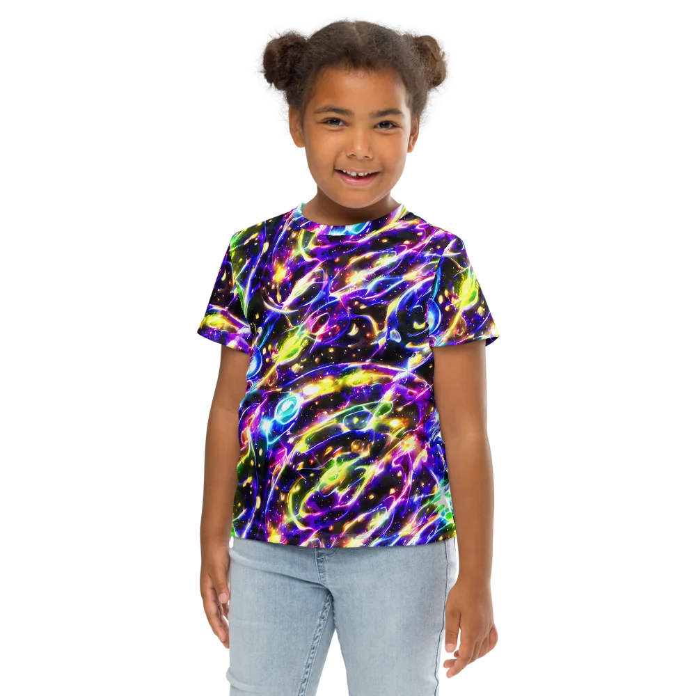 Prismatic Storm on Kids Crew Neck T-Shirt — Front