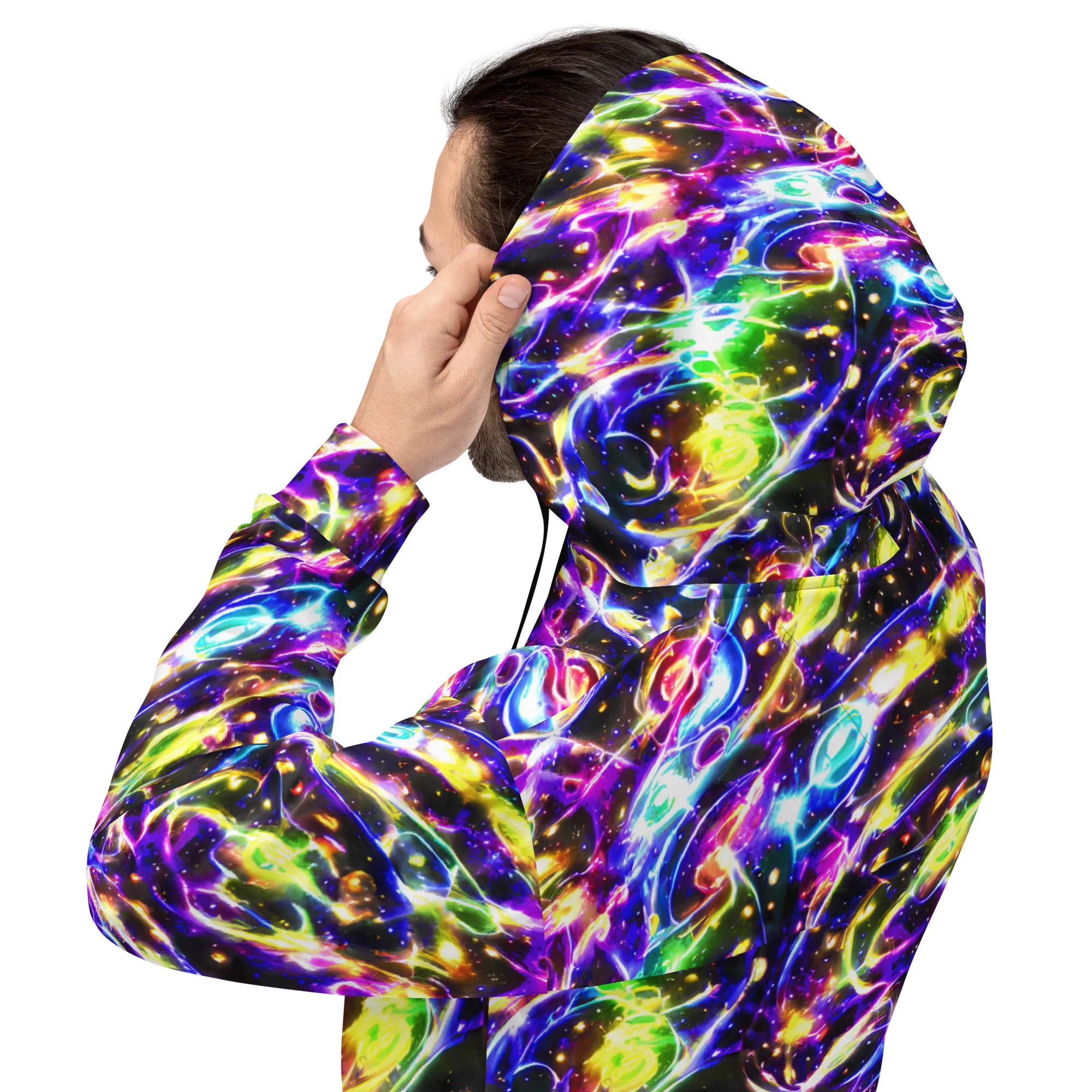 Prismatic Storm on Hoodie — Back