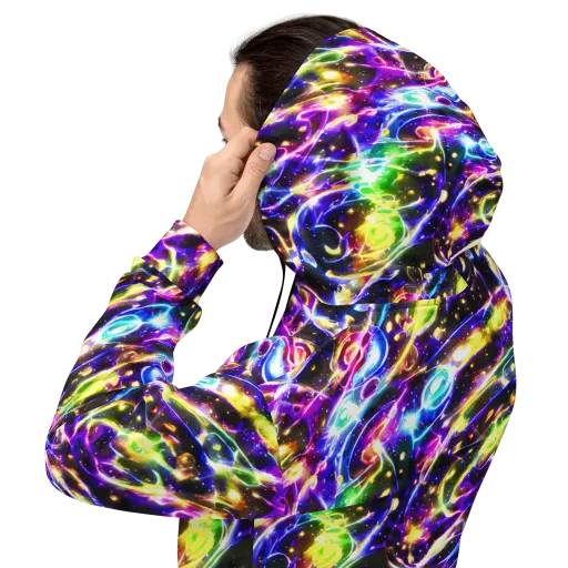 Prismatic Storm on a Hoodie