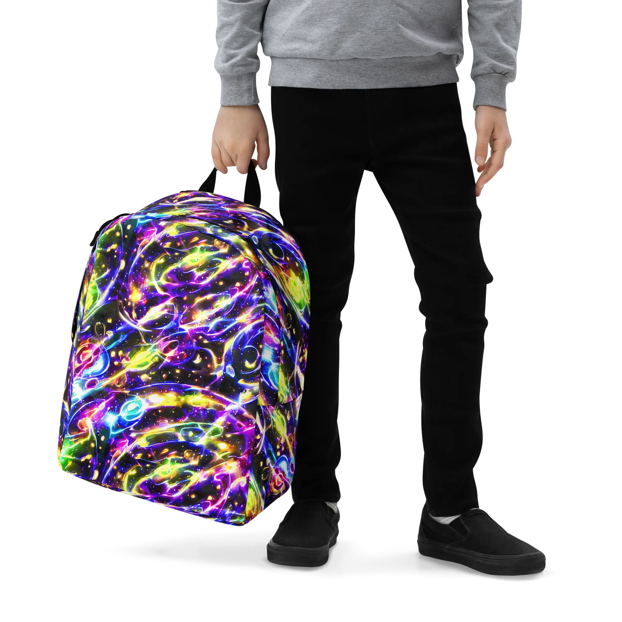 Prismatic Storm on Minimalist Backpack — Zoomed-in