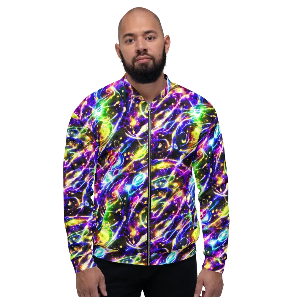 Prismatic Storm on Bomber Jacket — Front