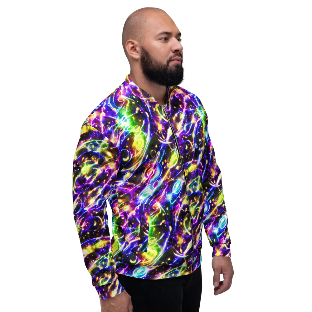 Prismatic Storm on Bomber Jacket — Right