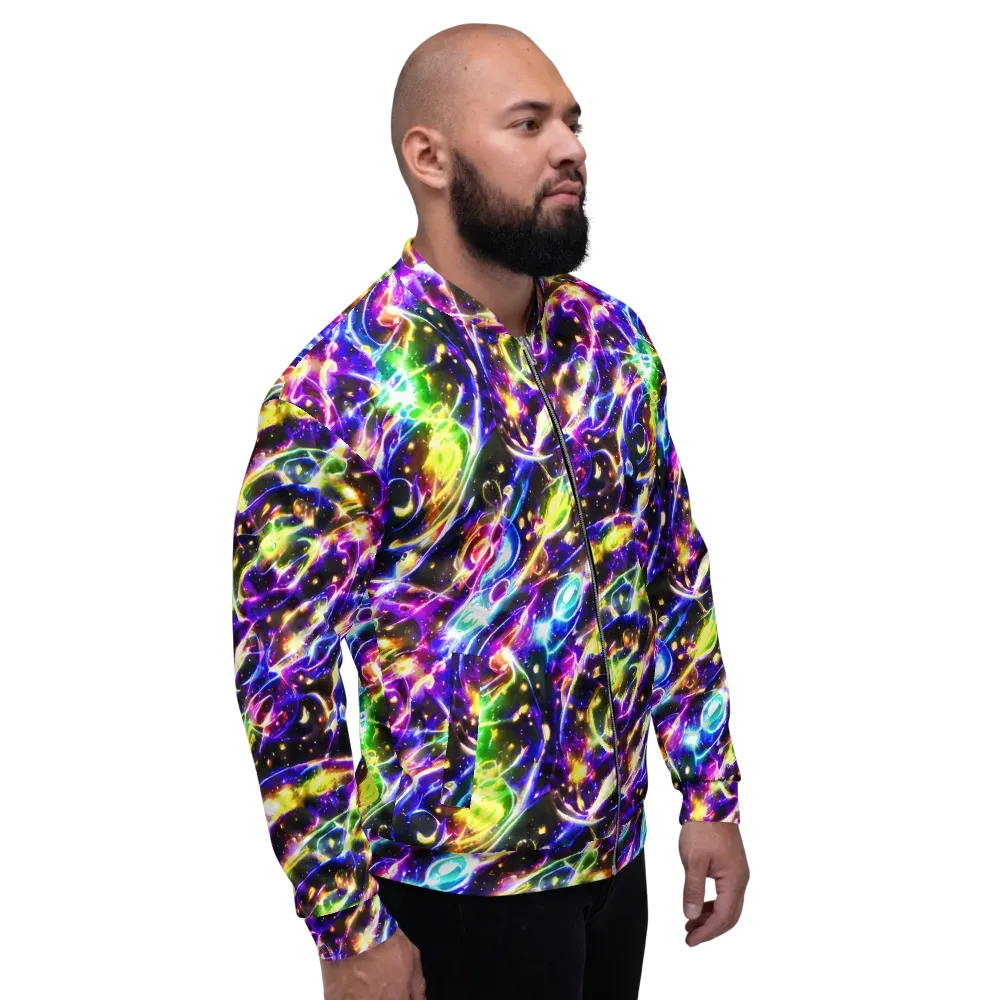 Prismatic Storm on Bomber Jacket — Right