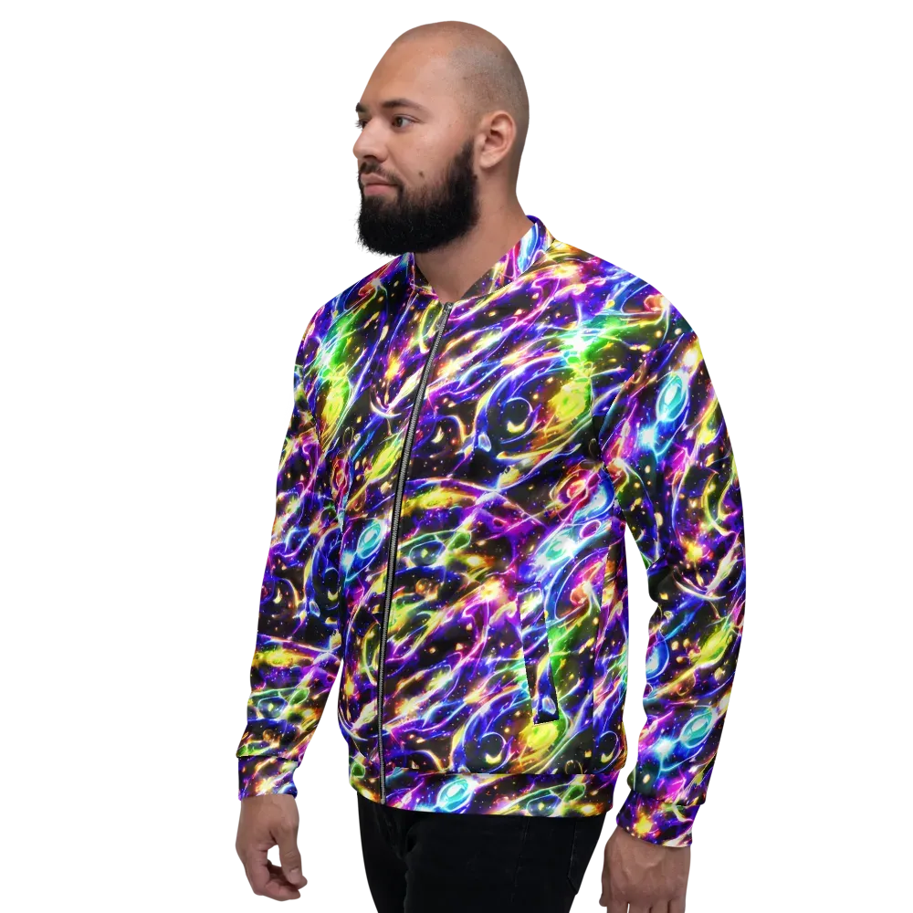 Prismatic Storm on Bomber Jacket — Left