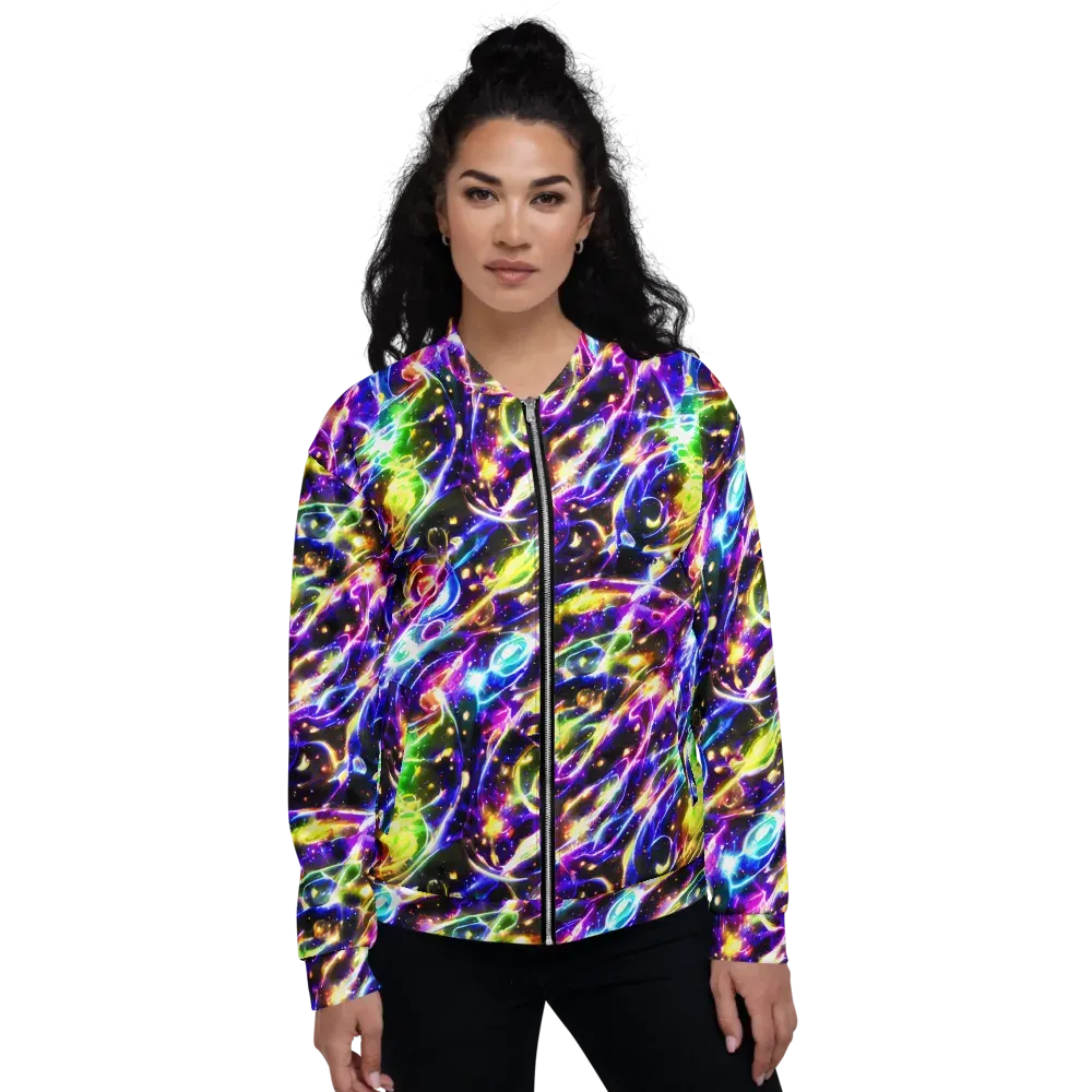 Prismatic Storm on Bomber Jacket — Front