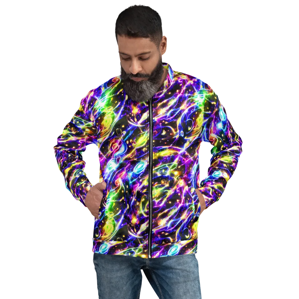 Prismatic Storm on Bomber Jacket — Front