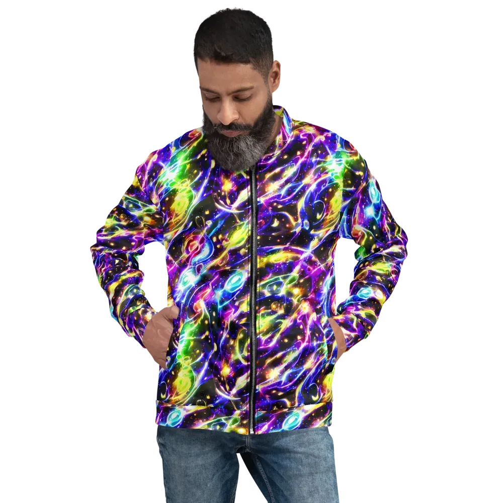Prismatic Storm on Bomber Jacket — Front