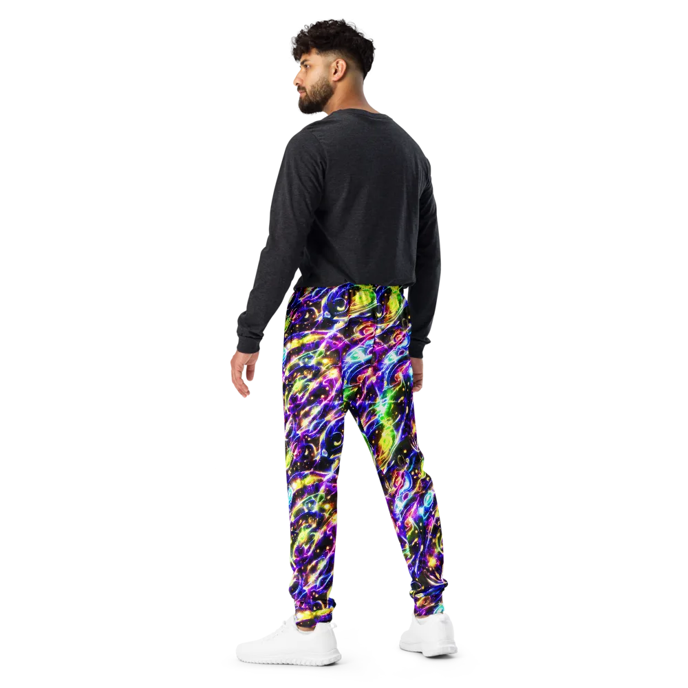 Prismatic Storm on Men's Joggers — Back