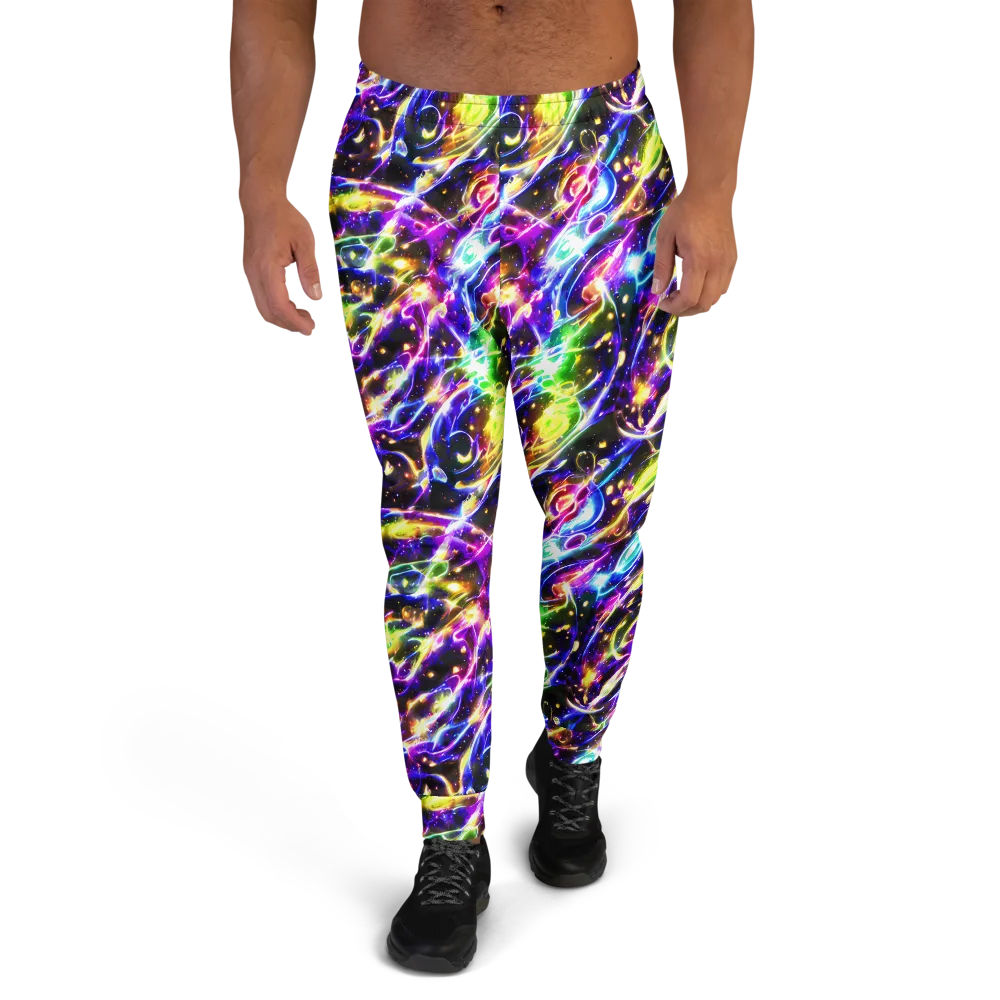 Prismatic Storm on Men's Joggers — Front