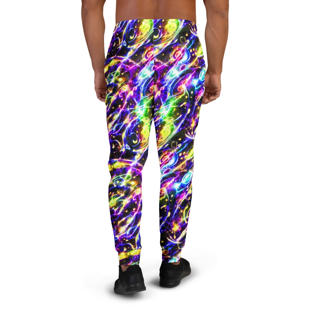 Prismatic Storm on Men's Joggers — Back
