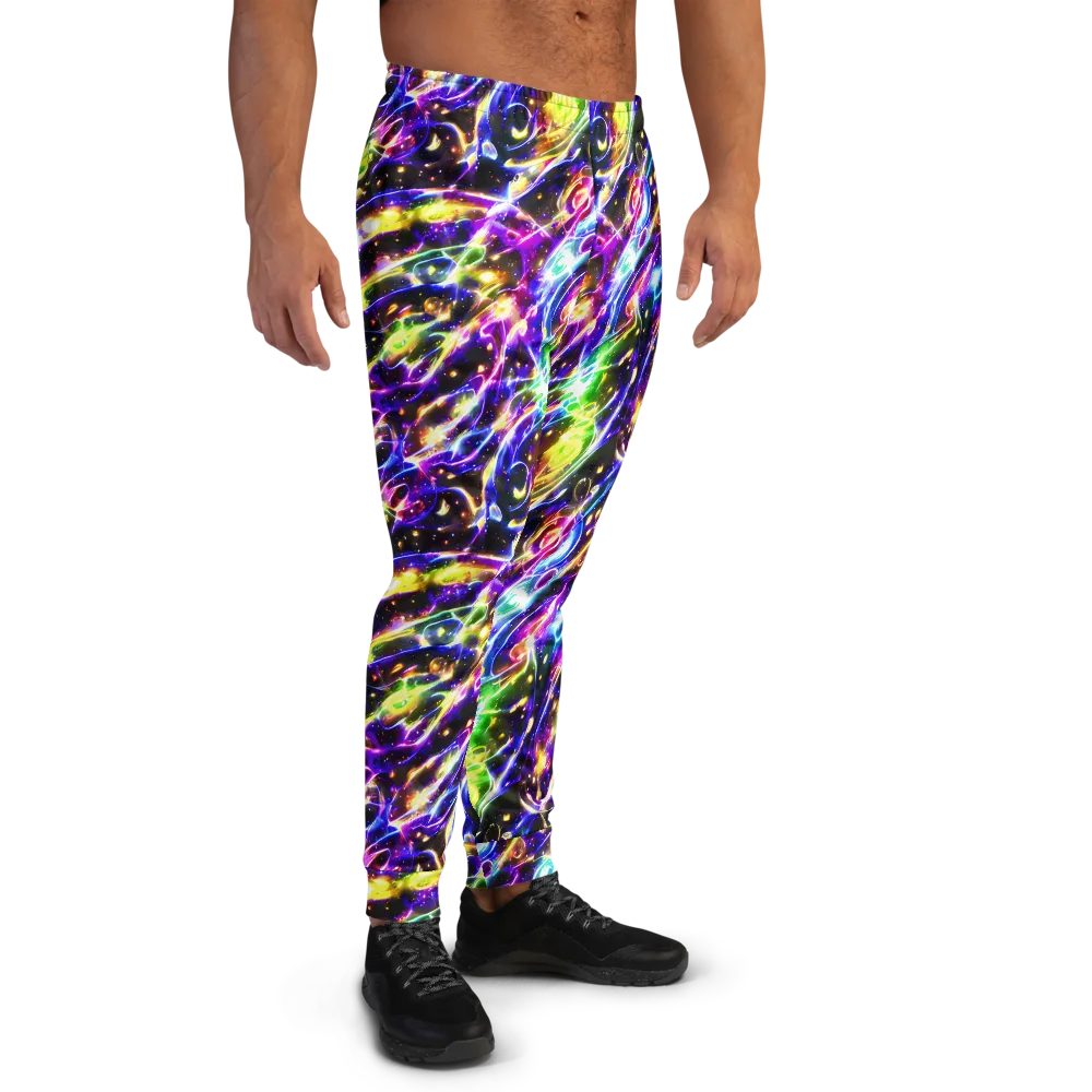 Prismatic Storm on Men's Joggers — Right