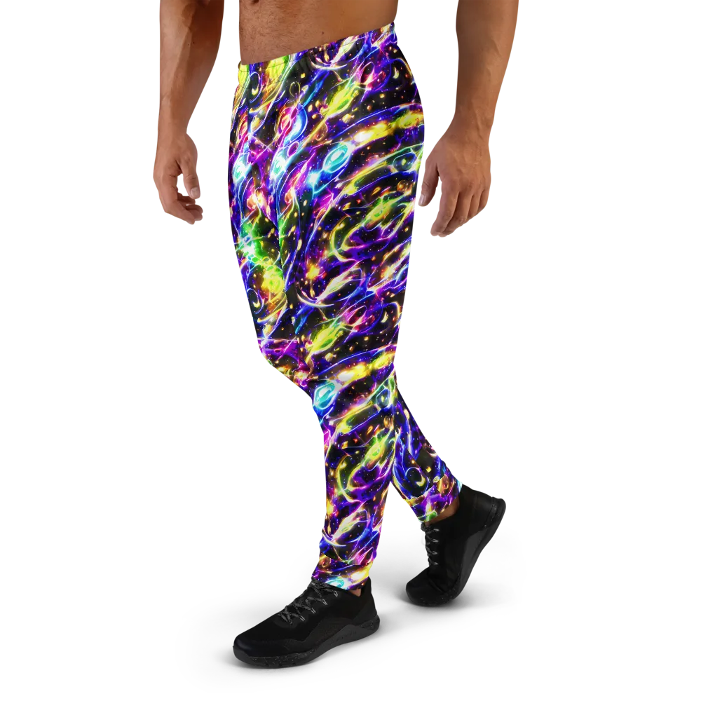 Prismatic Storm on Men's Joggers — Left