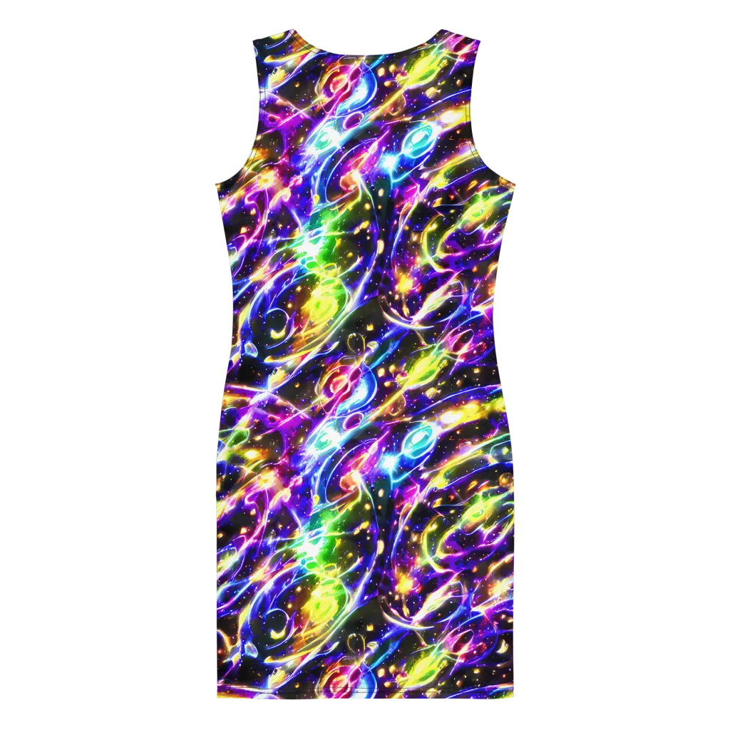Prismatic Storm on Bodycon Dress — Back