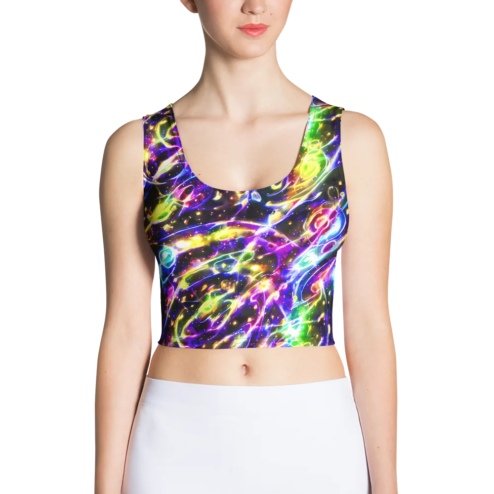 Prismatic Storm on Crop Top — Front