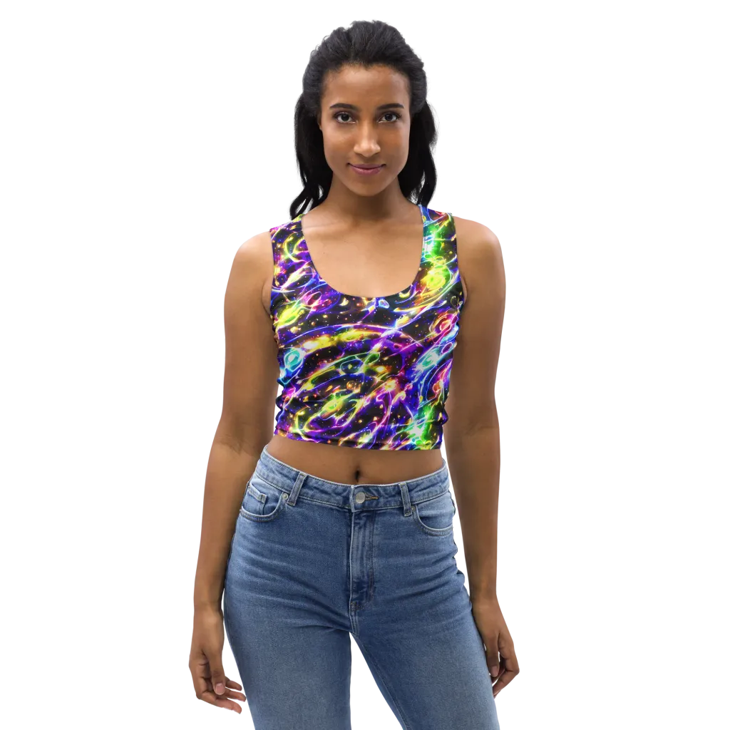 Prismatic Storm on Crop Top — Front