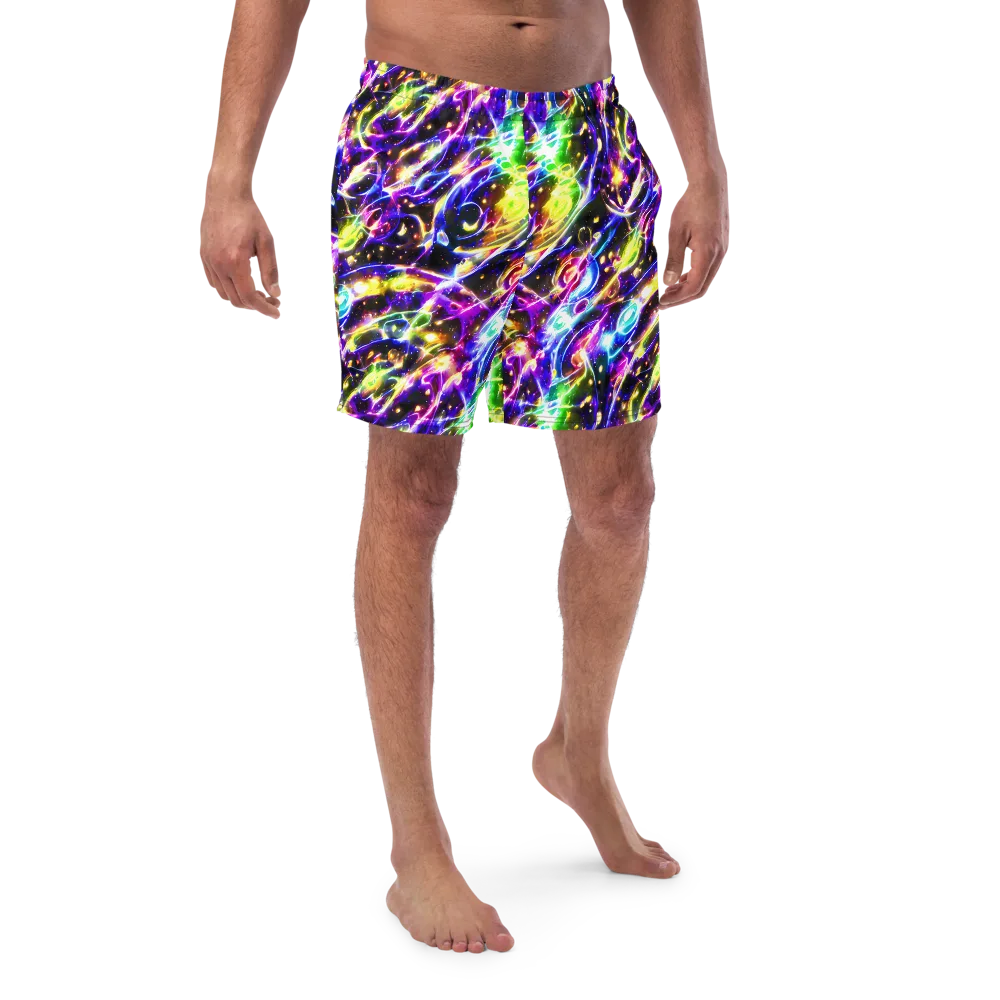 Prismatic Storm on Swim Trunks — Front
